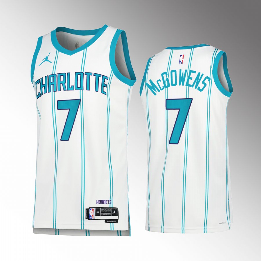 Bryce McGowens Charlotte Hornets White #7 Association Edition Jersey Swingman