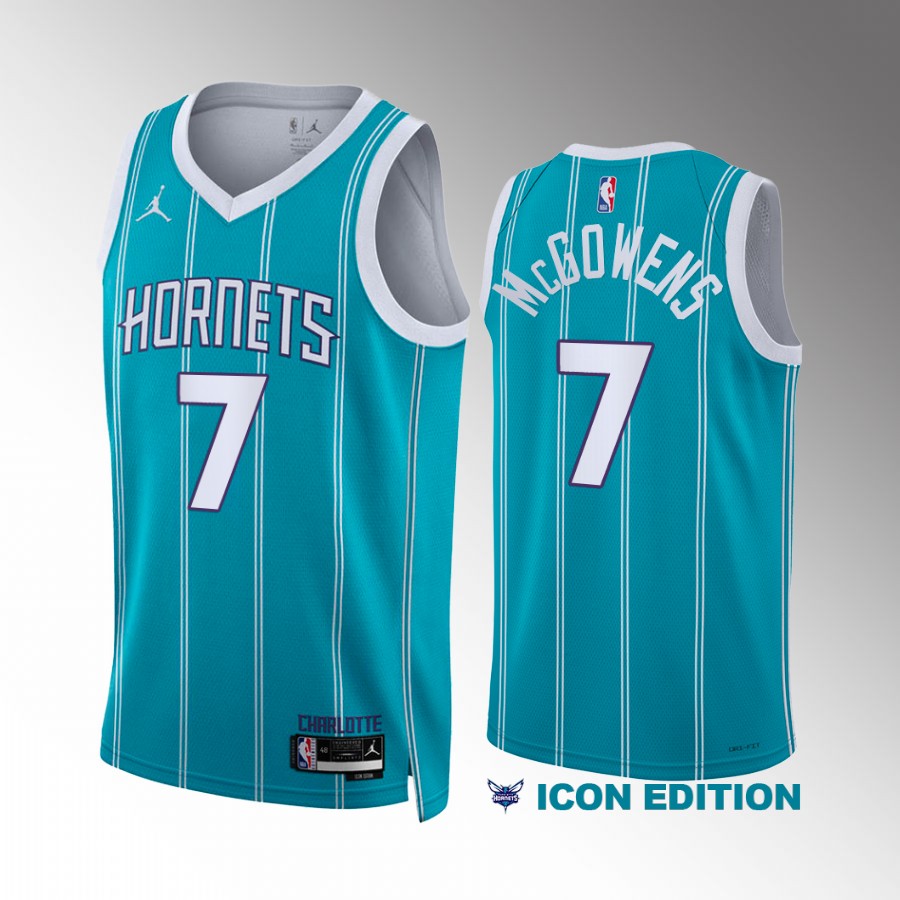 Bryce McGowens Charlotte Hornets #7 Teal Jersey Icon Edition Swingman