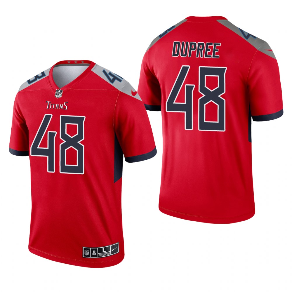 Bud Dupree Tennessee Titans Red Jersey Inverted Legend - Men's