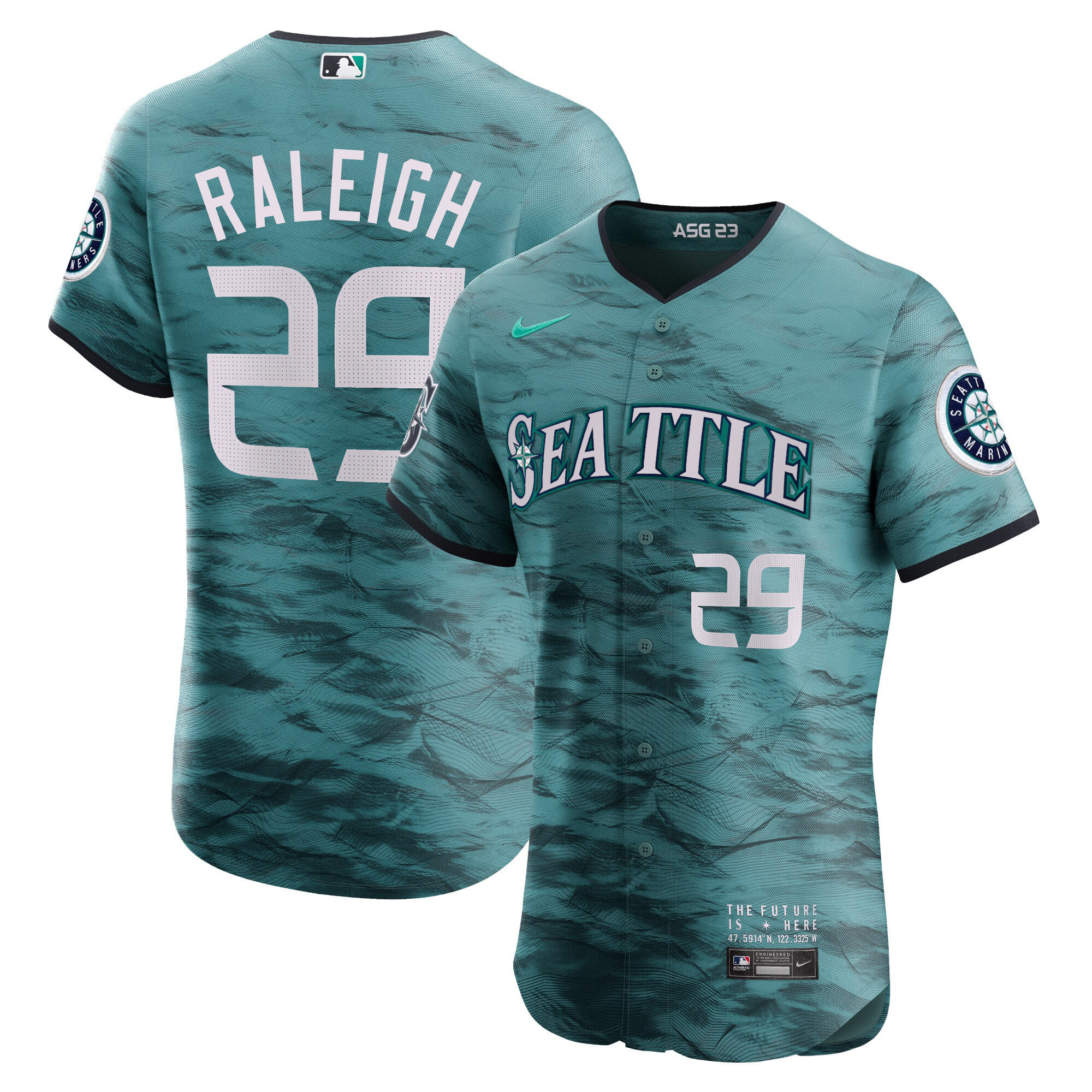 Cal Raleigh Men's Seattle Mariners All-Star Game Teal Jersey