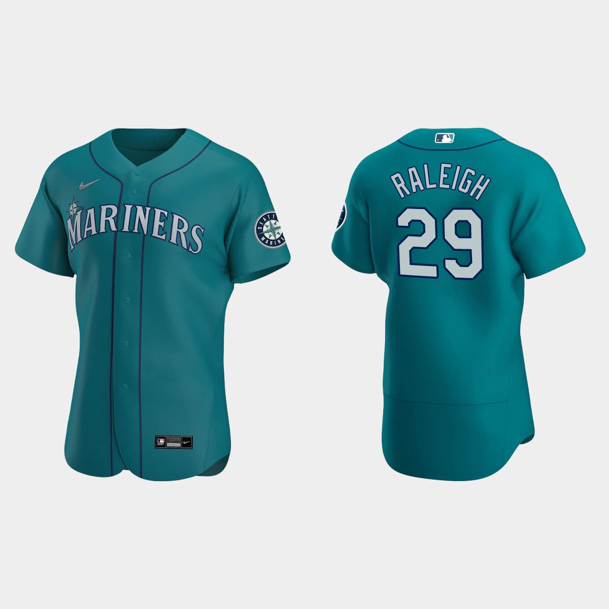 Cal Raleigh Seattle Mariners Alternate Jersey - Aqua