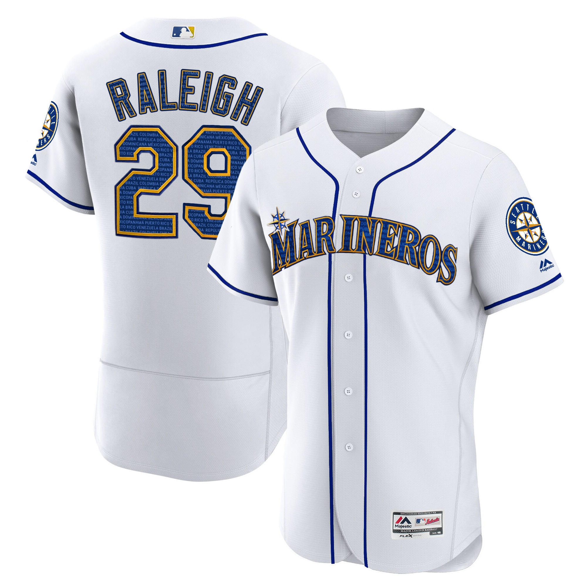 Cal Raleigh Seattle Mariners Hispanic Heritage Jersey