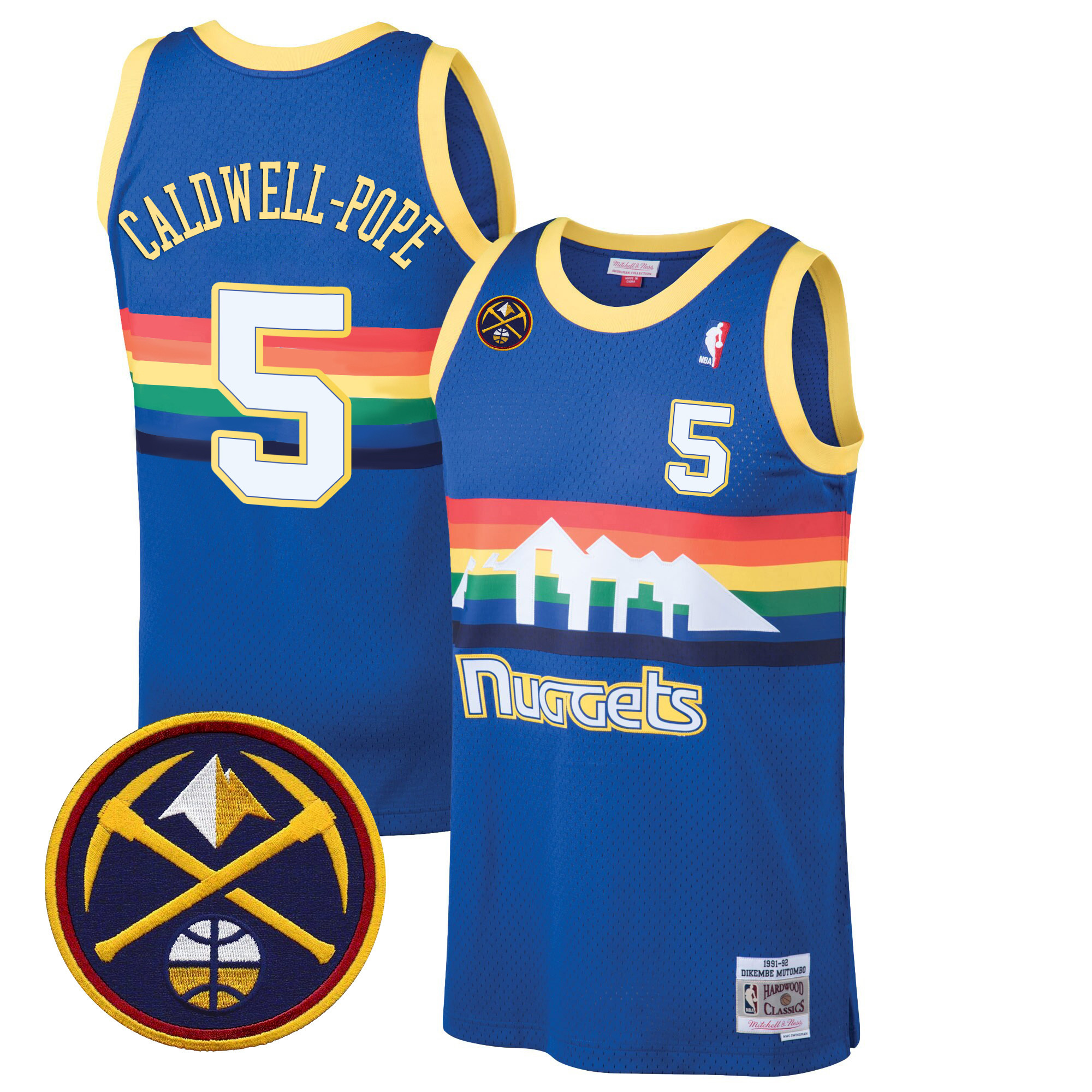 Caldwell-Pope Men's Denver Nuggets Swingman Blue Classic Jersey - All Stitched
