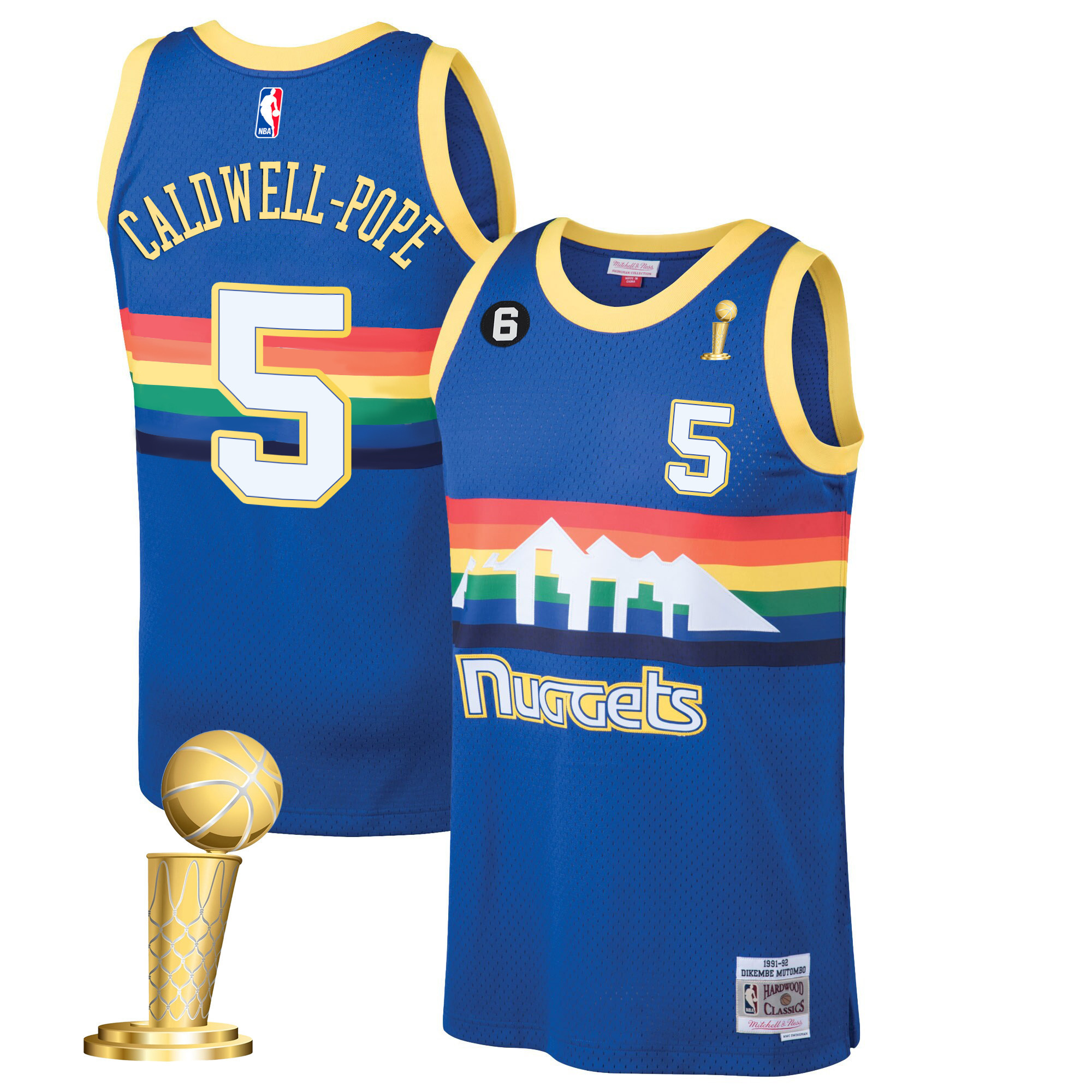 Caldwell-Pope Youth's Denver Nuggets Champions Collection Blue Classic Jersey - All Stitched