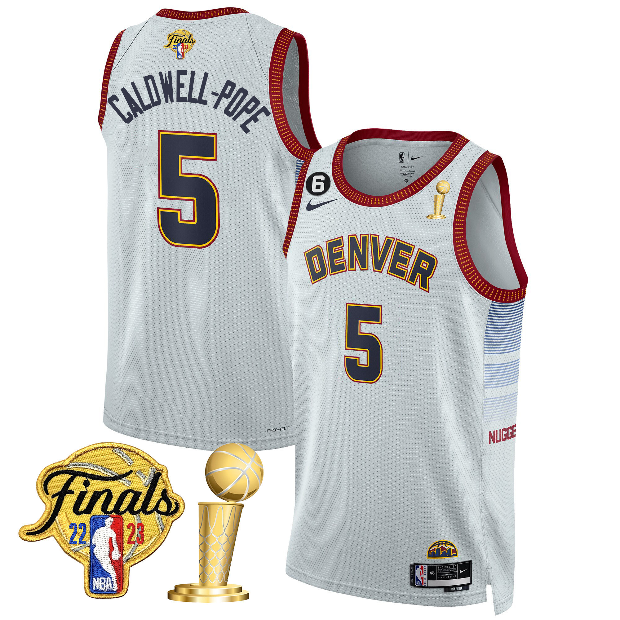 Caldwell-Pope Youth's Denver Nuggets Finals & Champions Patch City Jersey - All Stitched
