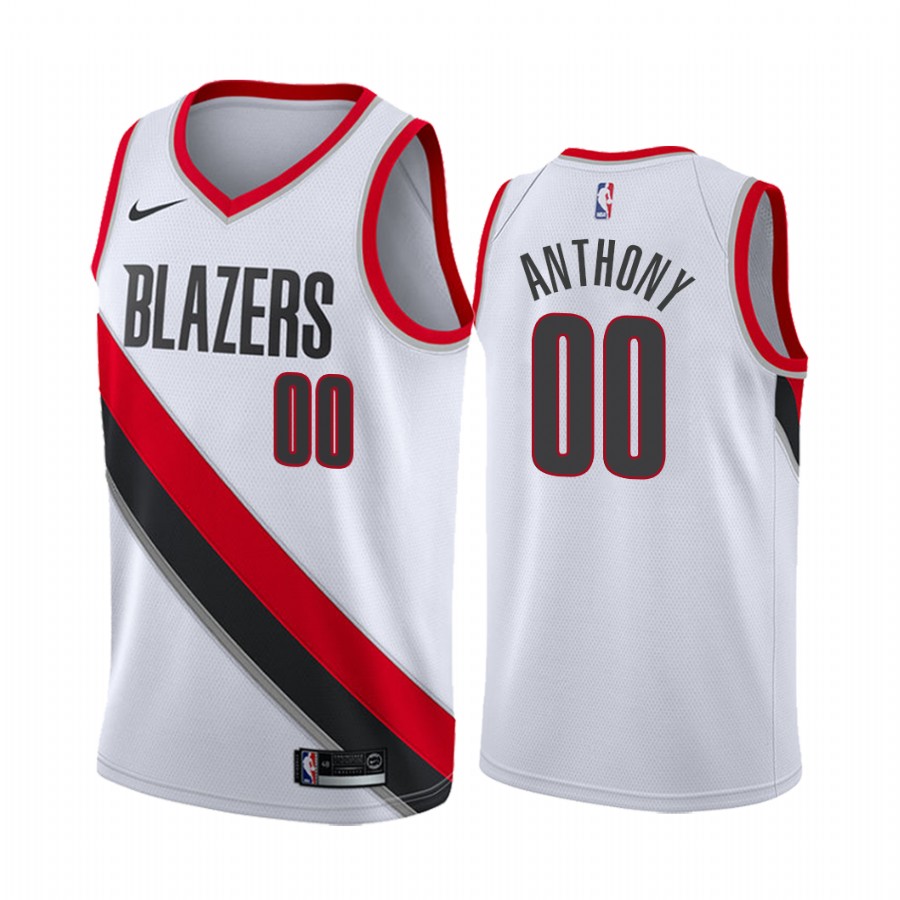 Carmelo Anthony Portland Trail Blazers #00 Association Edition Men's Jersey - White