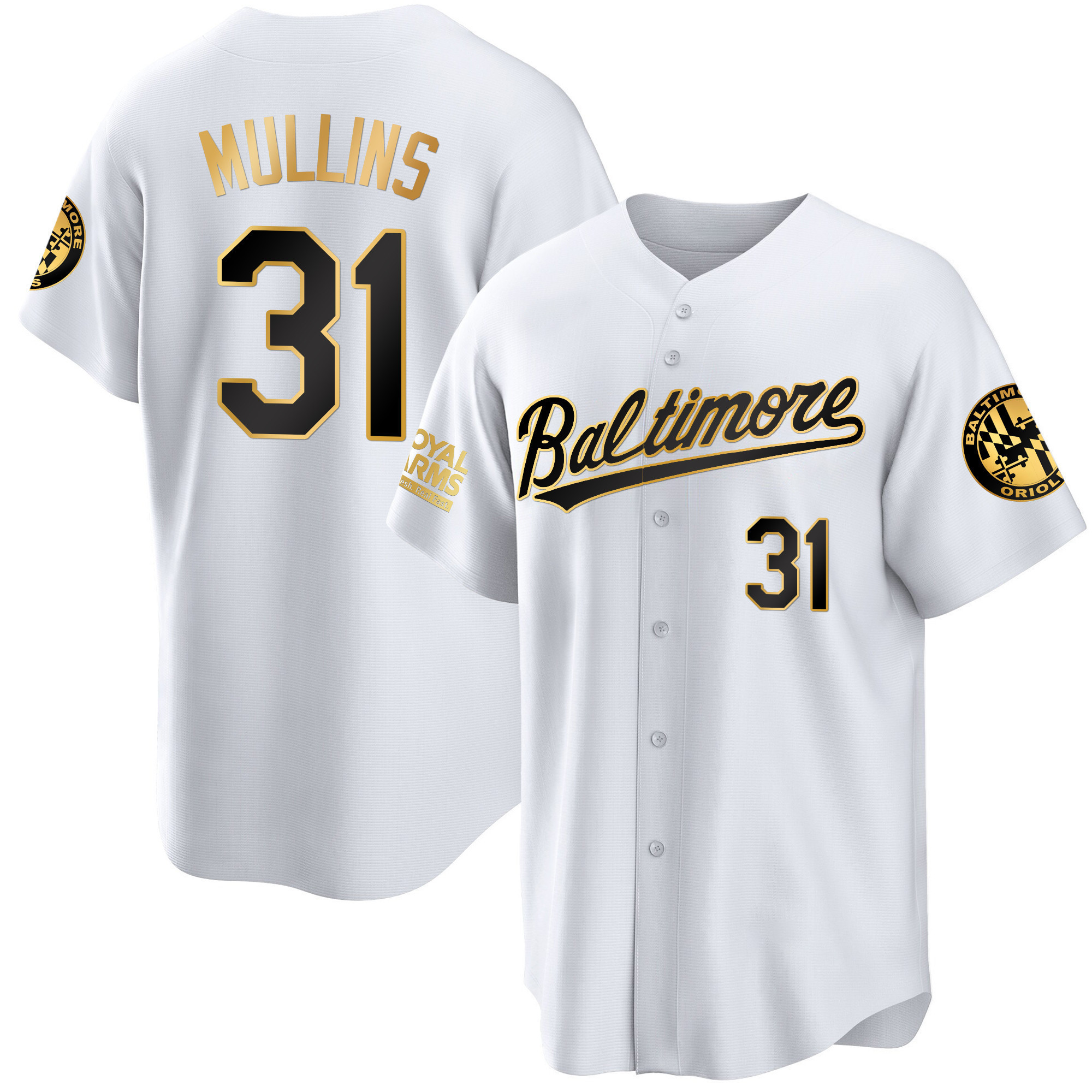 Cedric Mullins Men’s Baltimore Orioles Gold Cool White Gold Jersey - All Stitched