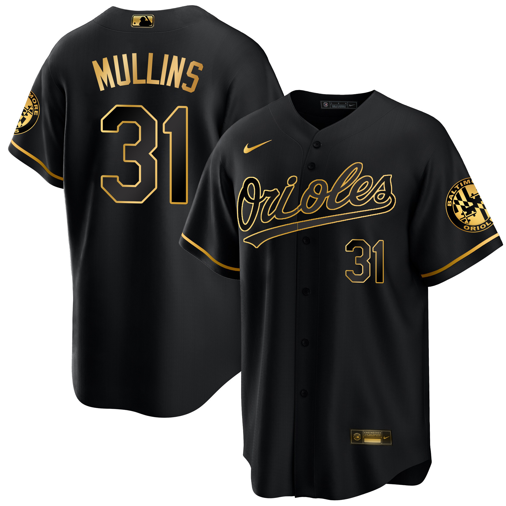 Cedric Mullins Men’s Baltimore Orioles Special Gold Cool Black Gold Jersey - All Stitched