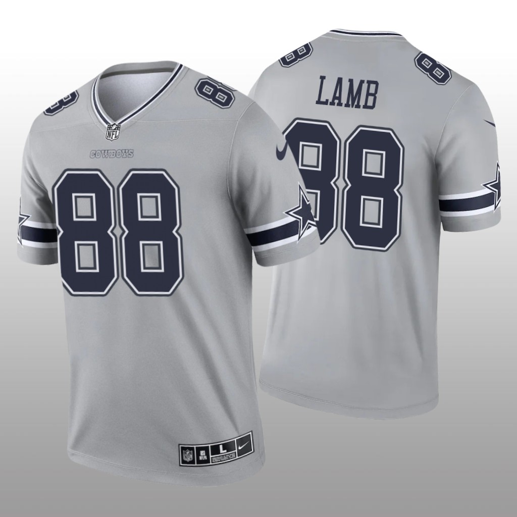 CeeDee Lamb Dallas Cowboys Gray Jersey Inverted Legend - Men's