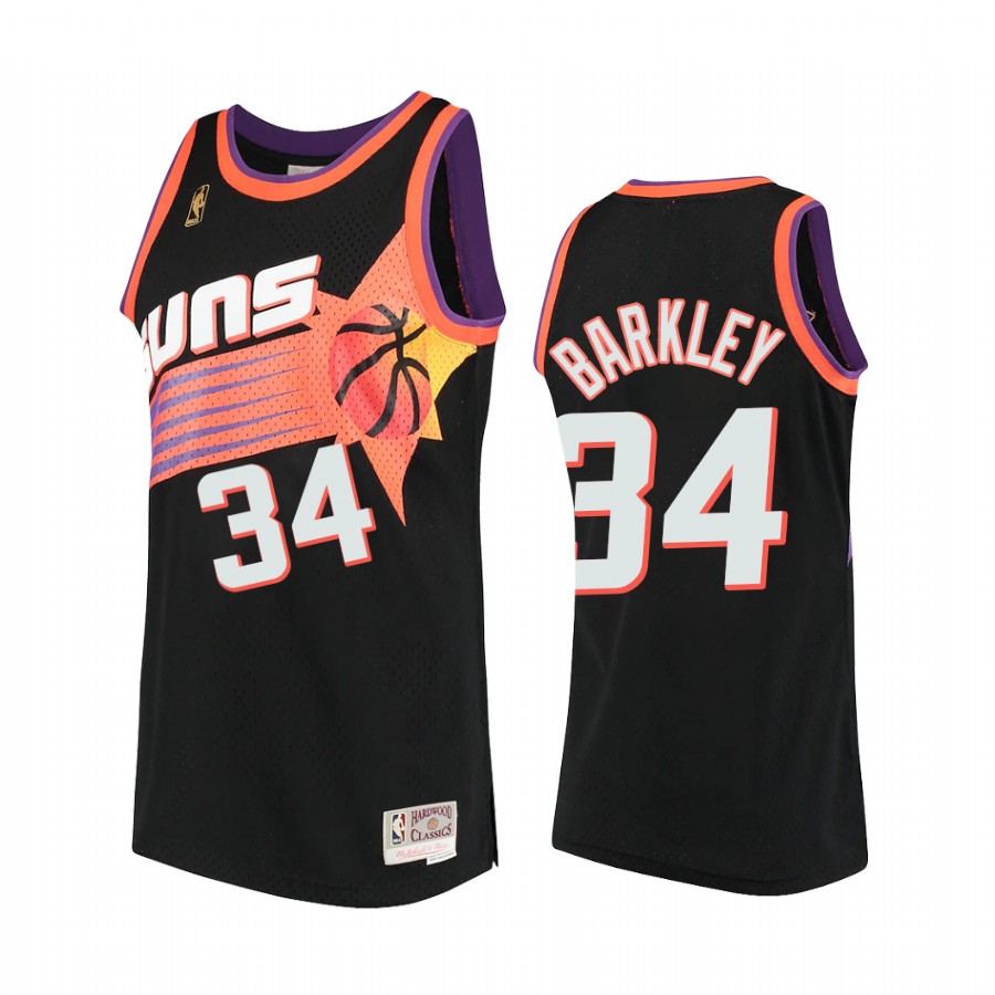 Charles Barkley #34 Phoenix Suns Hardwood Classics Jersey Black