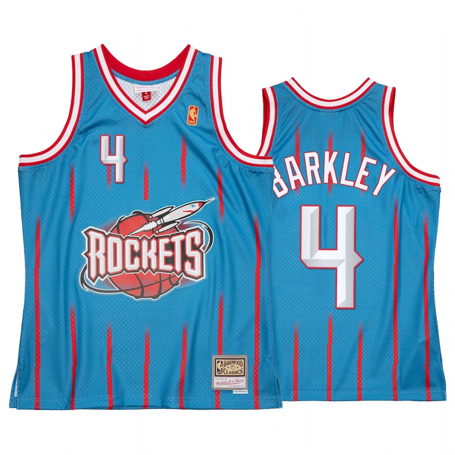 Charles Barkley #4 Houston Rockets Reload 2.0 Jersey Blue