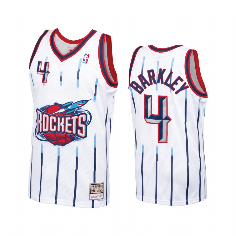 Charles Barkley Houston Rockets White Jersey Hardwood Classics