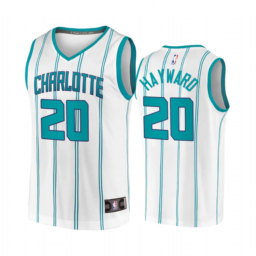 Charlotte Hornets #20 Gordon Hayward Jersey Association White Trade