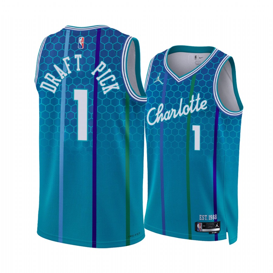 Charlotte Hornets Draft First Round Pick No.1 Jersey Teal Men