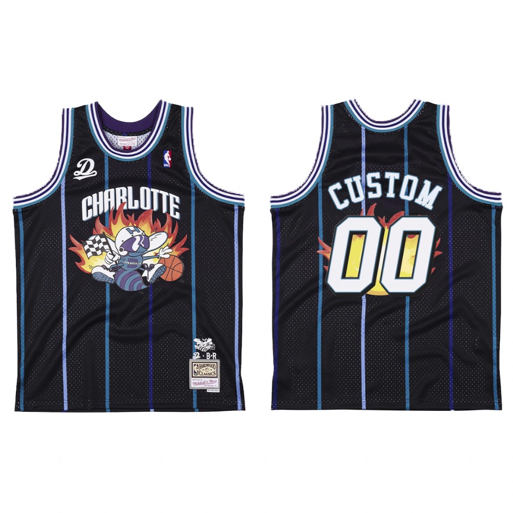 Charlotte Hornets BR Remix Custom #00 Black Jersey