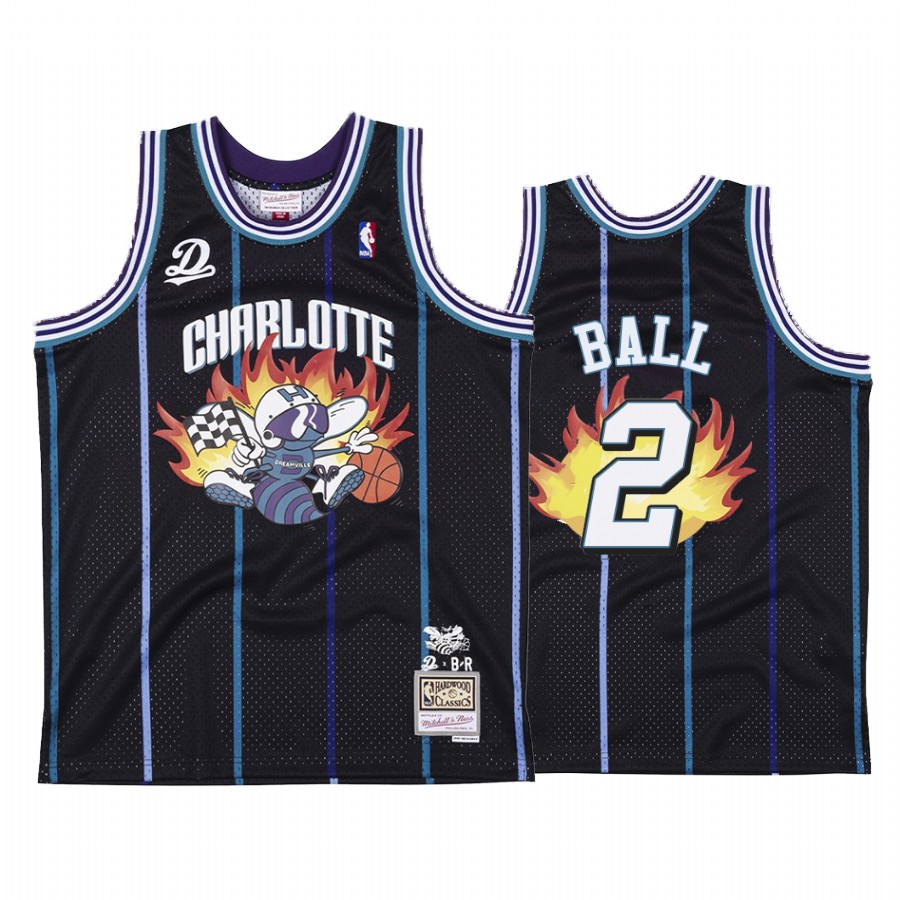 Charlotte Hornets BR Remix Dreamville LaMelo Ball #2 Black Jersey