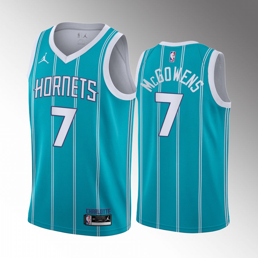 Charlotte Hornets Bryce McGowens Draft Nebraska Cornhuskers Teal #7 Jersey Icon Edition