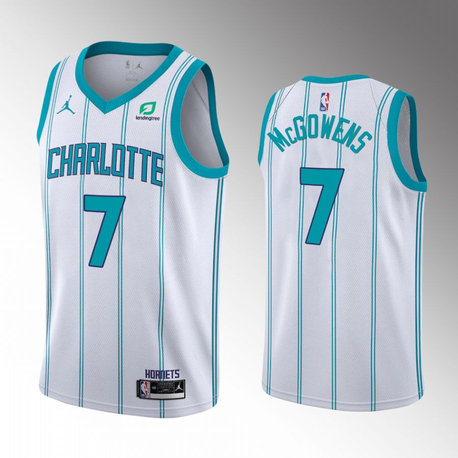 Charlotte Hornets Bryce McGowens Draft Nebraska Cornhuskers White #7 Jersey Association Edition