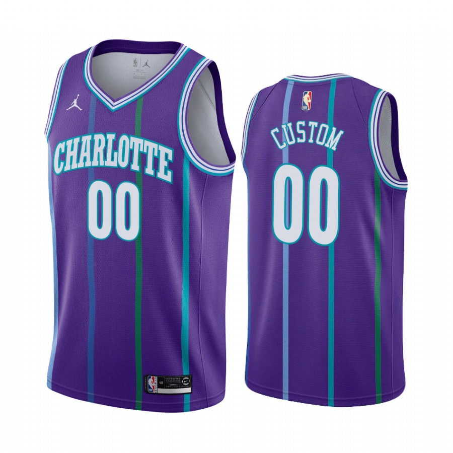 Charlotte Hornets Custom Purple Classic Jersey