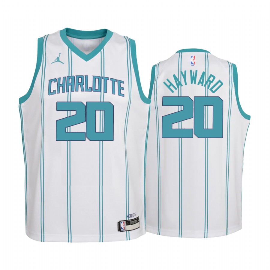 Charlotte Hornets Gordon Hayward Association Edition White Youth Jersey #20