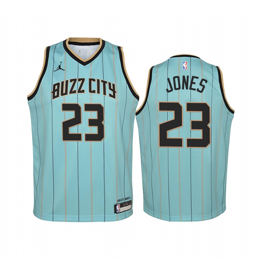 Charlotte Hornets Kai Jones City Edition Mint Green Youth Jersey Draft #23