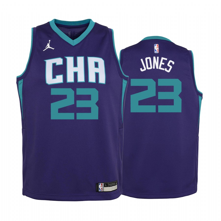 Charlotte Hornets Kai Jones Statement Edition Purple Youth Jersey Draft #23