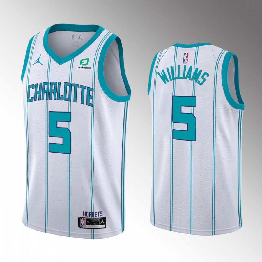 Charlotte Hornets Mark Williams Draft Duke Blue Devils White #5 Jersey Association Edition