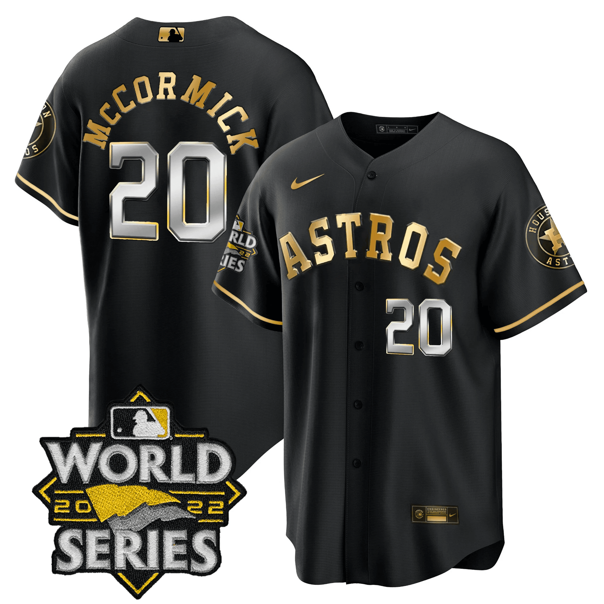 Chas McCormick Men's Houston Astros World Series Player Cool Black Jersey