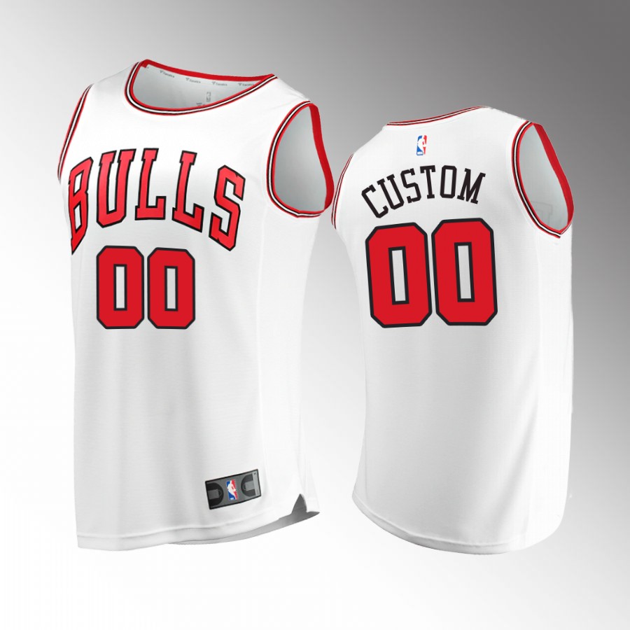 Chicago Bulls #00 Custom Association Jersey White