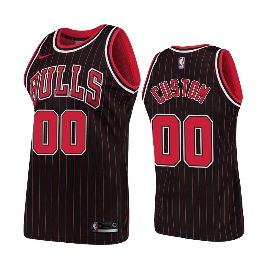 Chicago Bulls #00 Custom Hardwood Classics Black Jersey