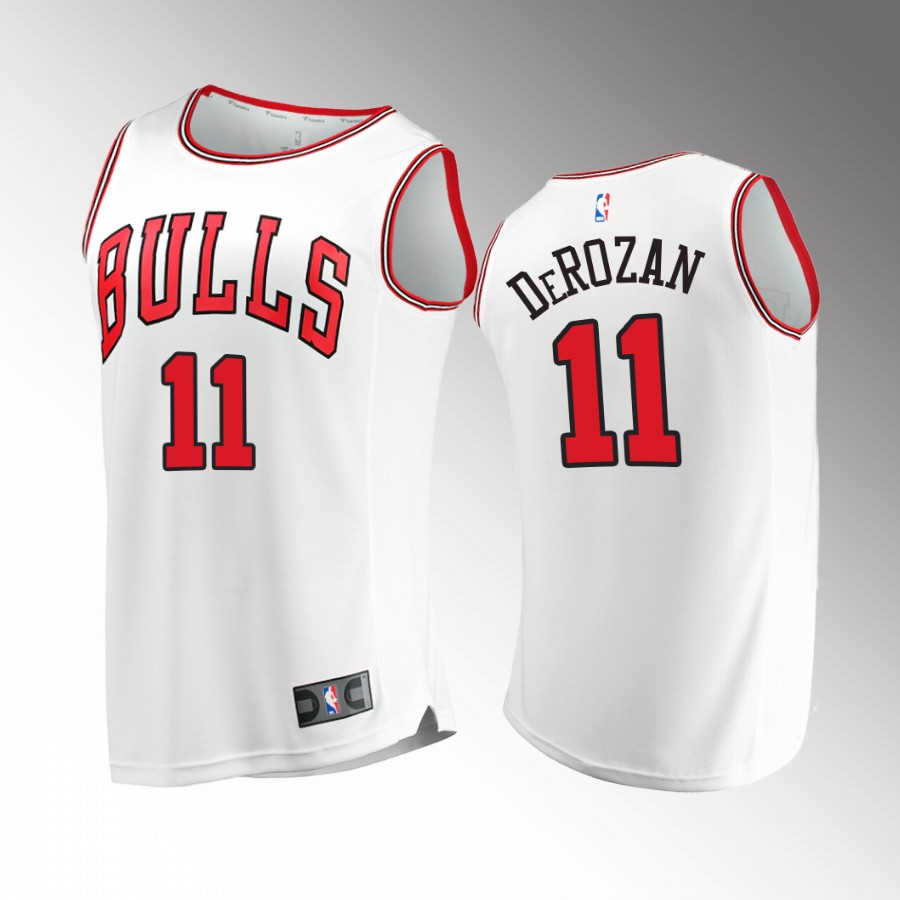 Chicago Bulls #11 DeMar DeRozan Association Jersey White