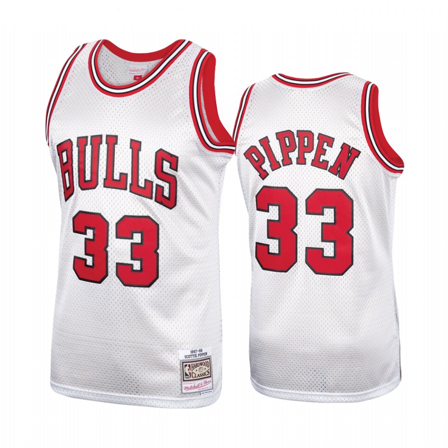Chicago Bulls #33 Scottie Pippen Platinum Hardwood Classics Men's Jersey