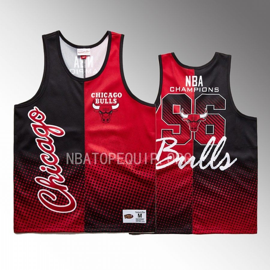 Chicago Bulls Black Red 1996 Champions Men Jersey Hardwood Classics