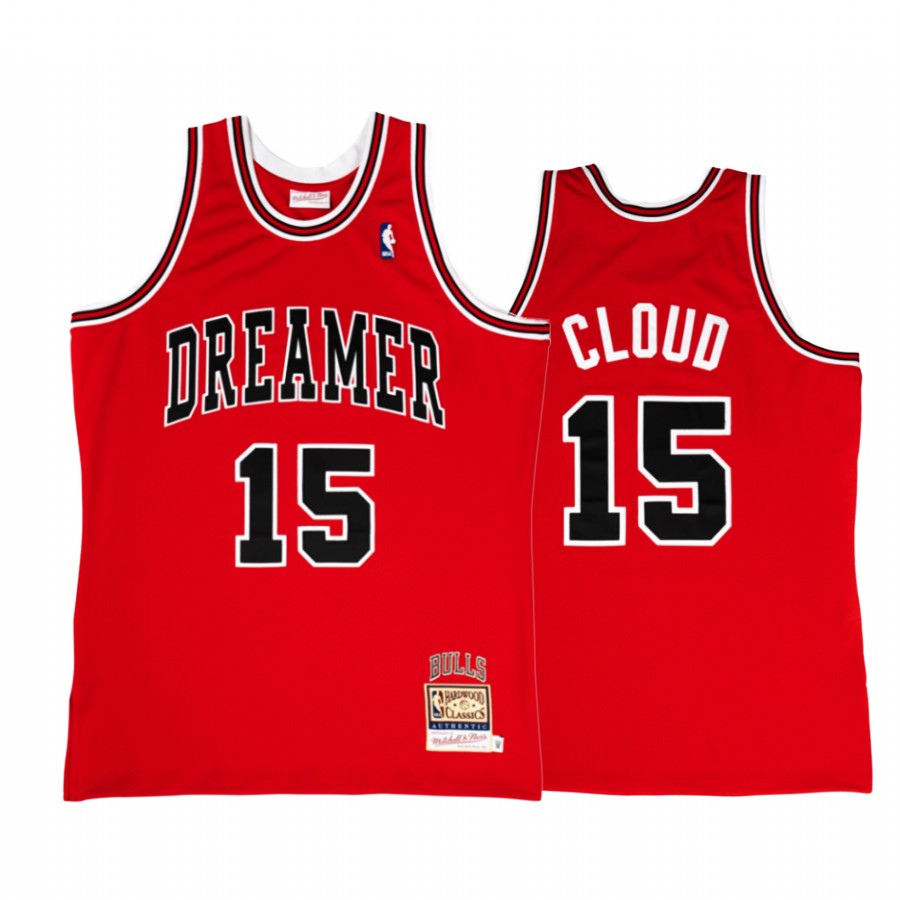 Chicago Bulls Cloud J.Cole Dreamer Red Jersey #15 Throwback