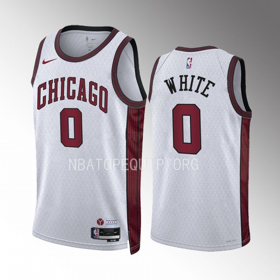 Chicago Bulls Coby White City Edition White #0 Jersey Swingman