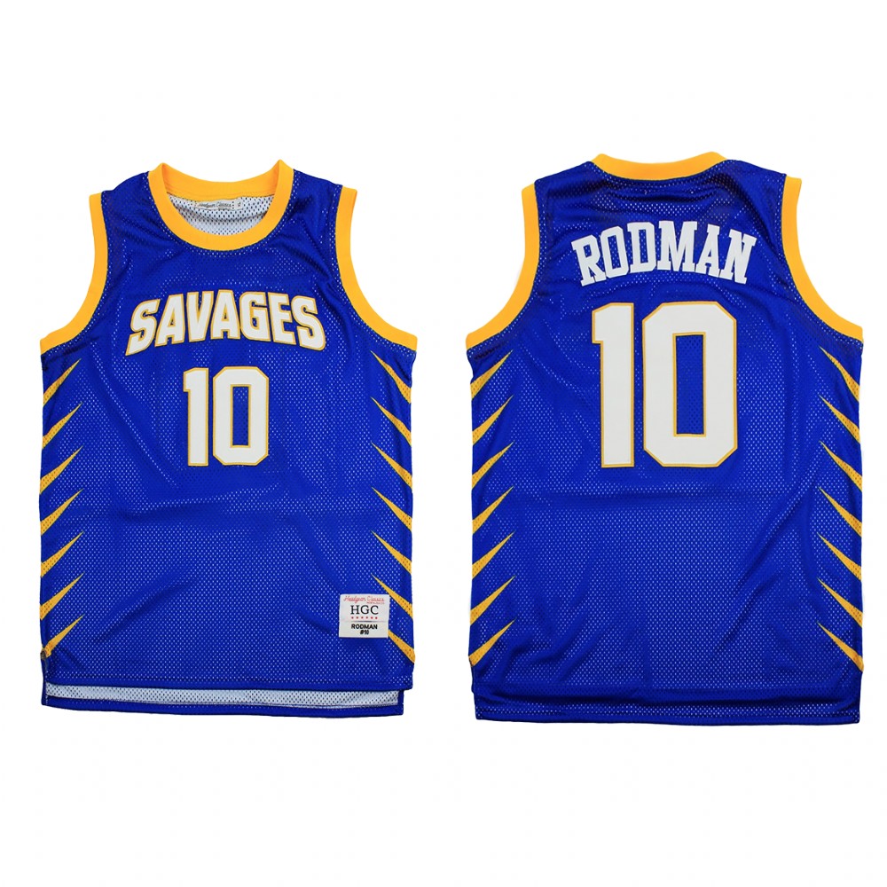 Chicago Bulls Dennis Rodman Blue Alternate High School Jersey
