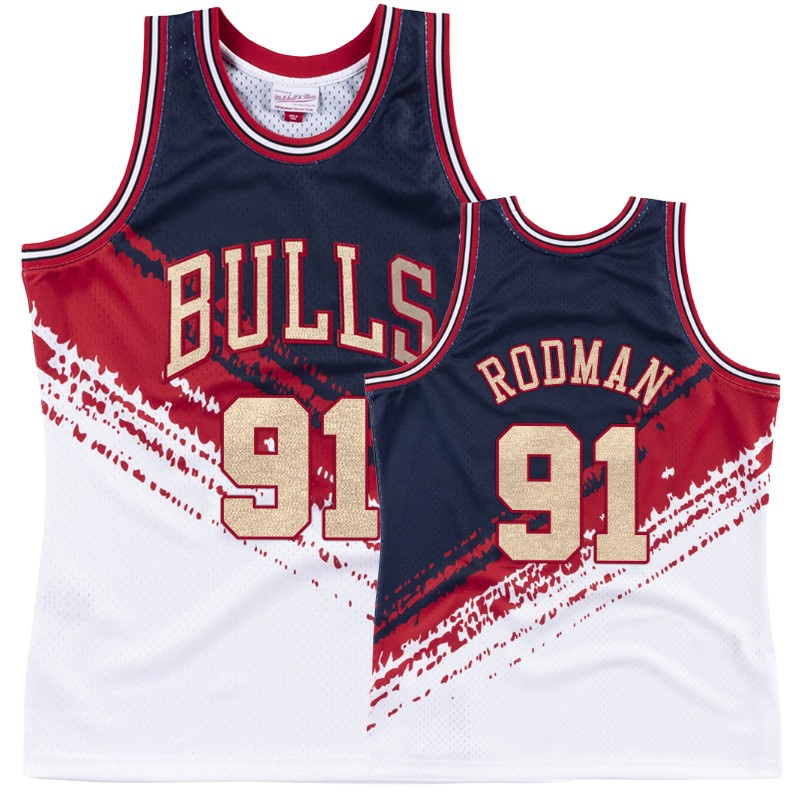Chicago Bulls Dennis Rodman Independence Men's #91 Throwback Jersey