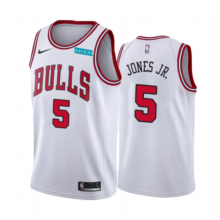 Chicago Bulls Derrick Jones Jr. White Association Edition Jersey