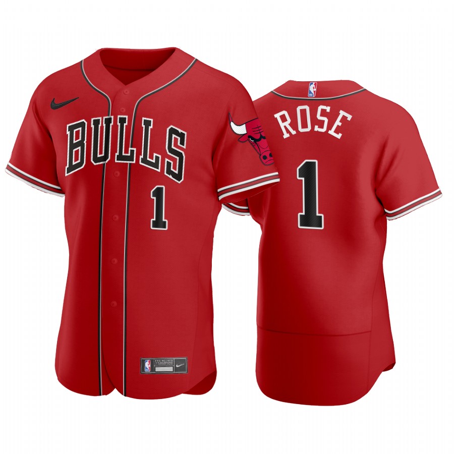 Chicago Bulls Derrick Rose X Crossover Edition Baseball Jersey Shirts