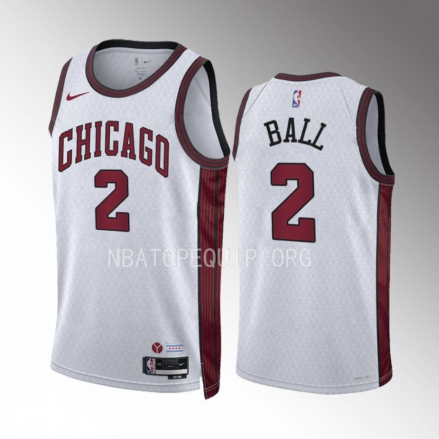 Chicago Bulls Lonzo Ball City Edition White #2 Jersey Swingman