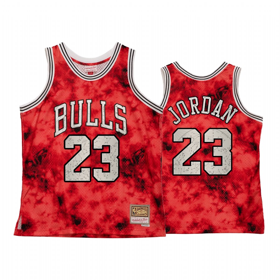 Chicago Bulls Michael Jordan Galaxy Constellation Jersey Men Red Heritage