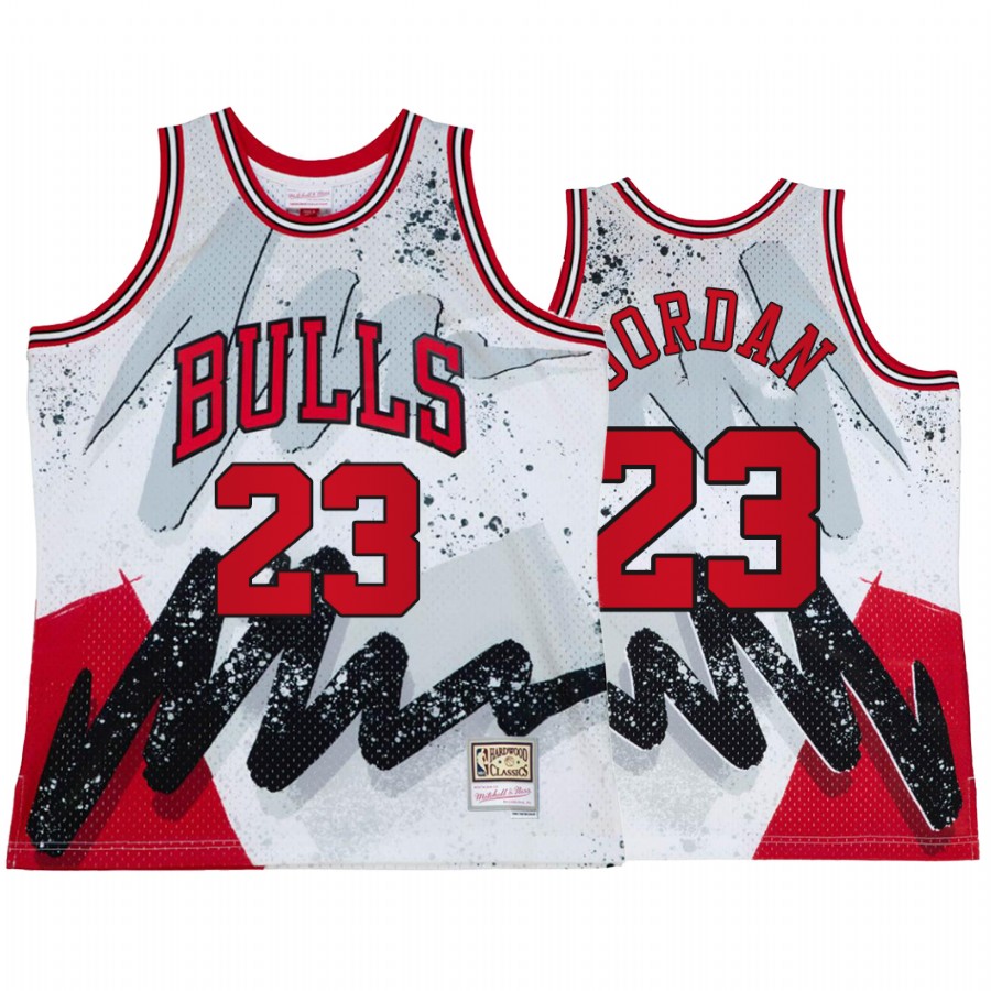 Chicago Bulls Michael Jordan Hyper Hoop #23 White Throwback 90s Jersey