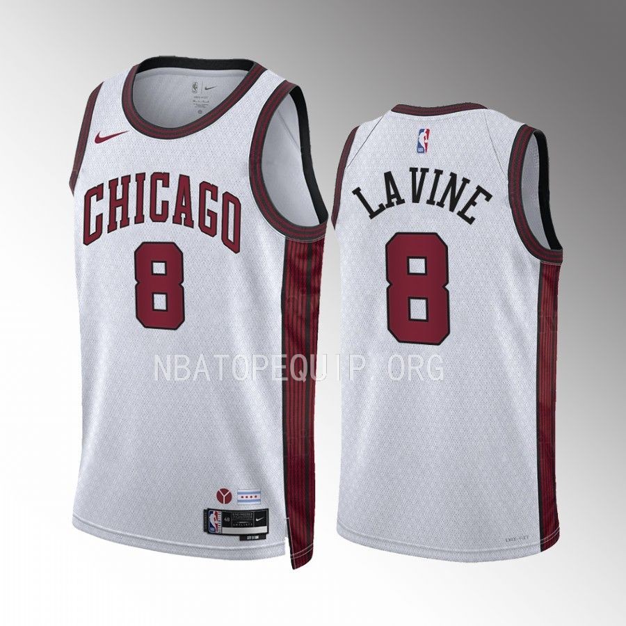 Chicago Bulls Zach LaVine City Edition White #8 Jersey Swingman