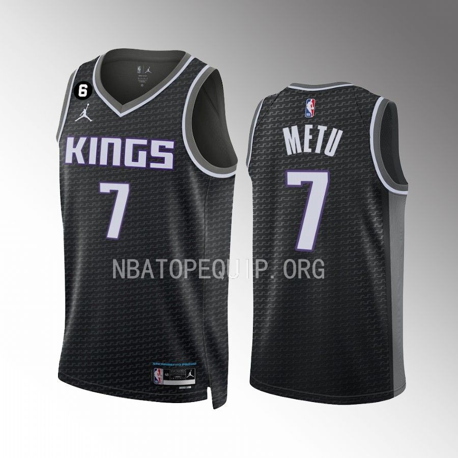 Chimezie Metu Sacramento Kings #7 Black Jersey Statement Edition Swingman