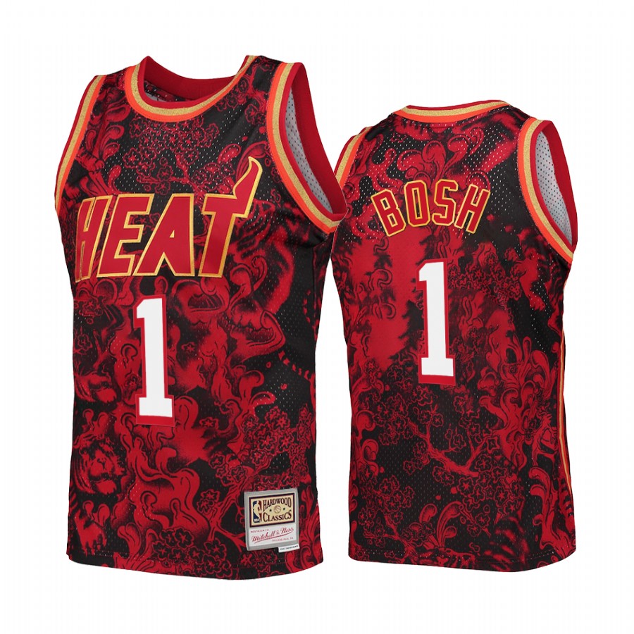 Chris Bosh Lunar New Year Miami Heat Red Jersey Mitchell Ness