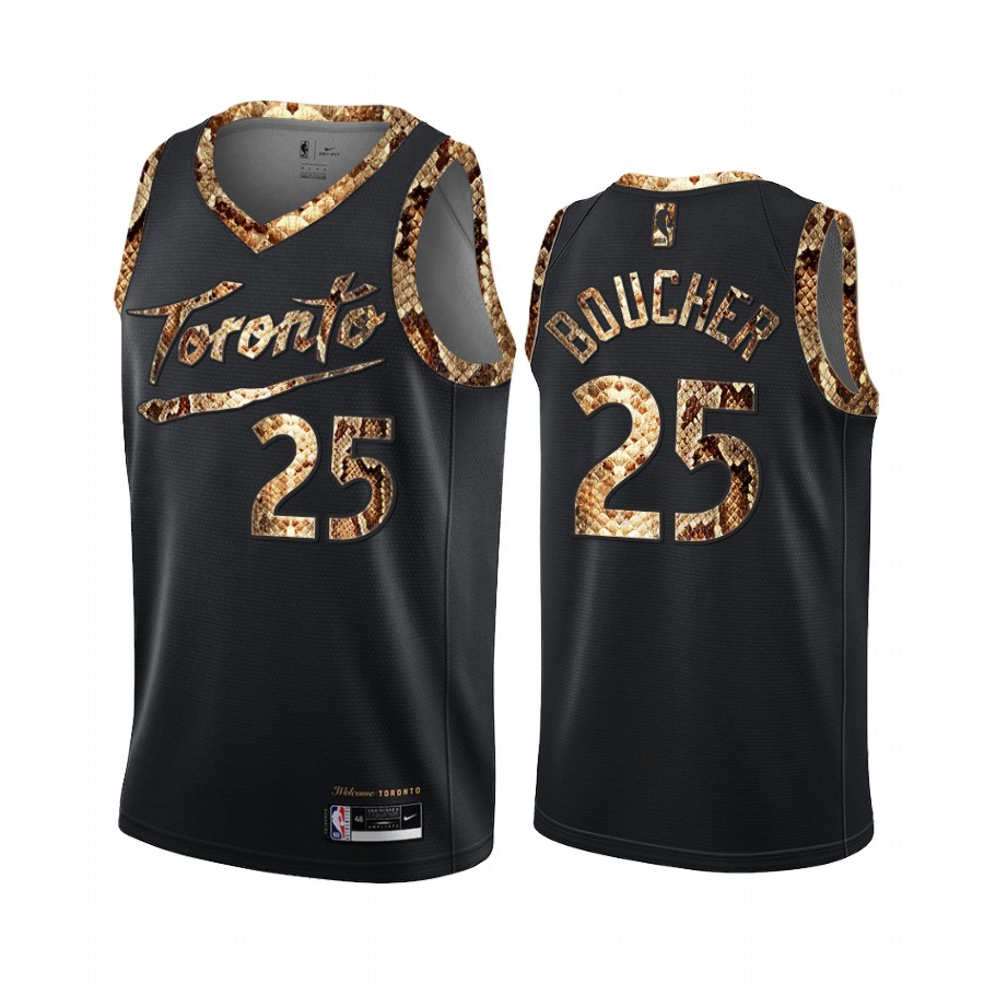 Chris Boucher Toronto Raptors Black Python Skin Jersey Exclusive Edition