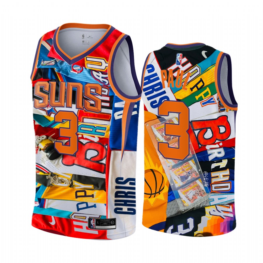 Chris Paul 3rd All-time Assist Leader Phoenix Suns #3 Camo Jersey Happy Birthday For CP3