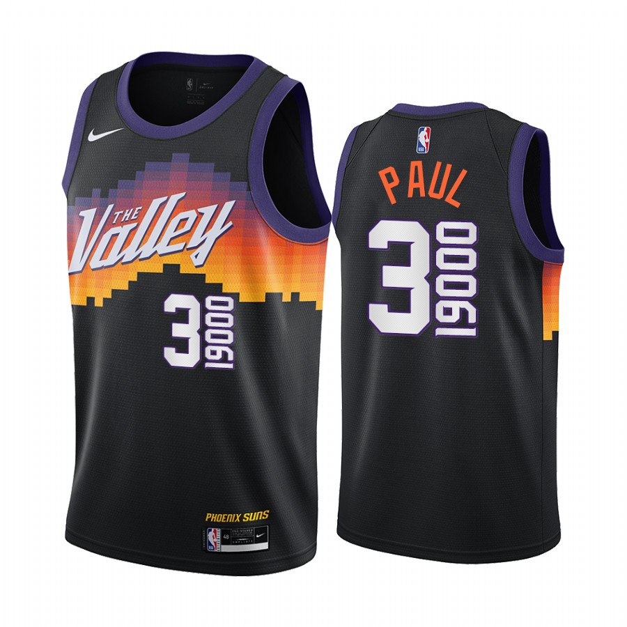 Chris Paul Phoenix Suns 19000 Points Black Jersey 60th player in history Special Commemoration