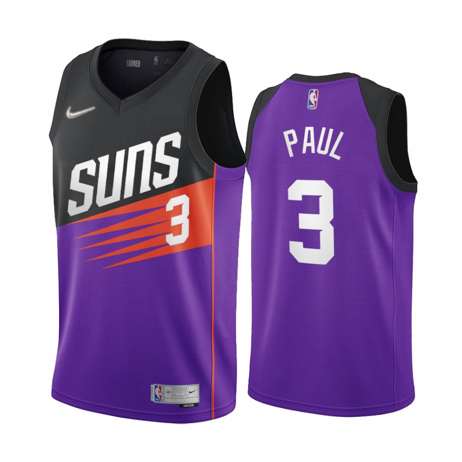 Chris Paul Phoenix Suns Earned Edition Purple #3 Jersey Swingman