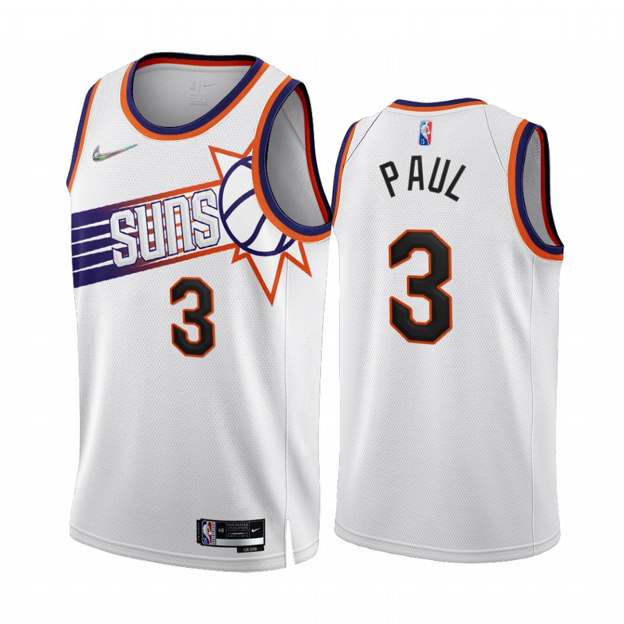 Chris Paul Phoenix Suns White #3 Association Edition Jersey 75th